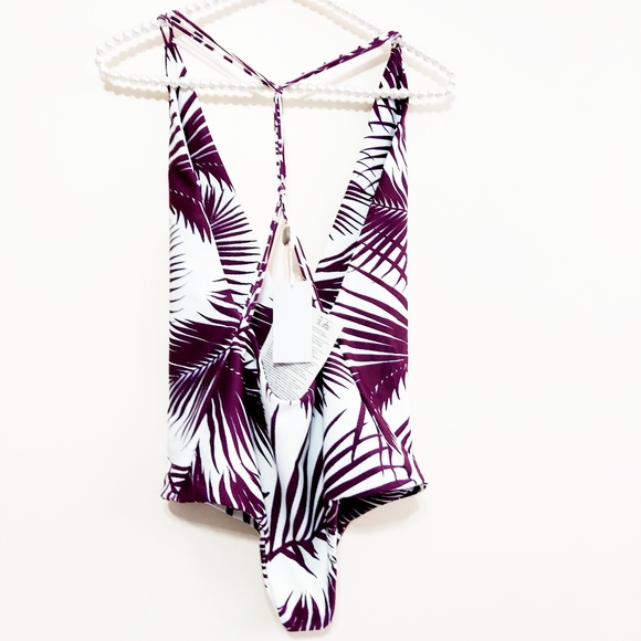 Mikoh Africa" Palm Leaf Print Swimsuit- - Picture 3 of 14